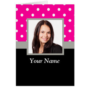 Pink Polka dot photo template