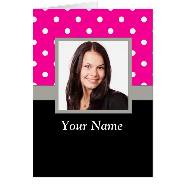 Pink Polka dot photo template (Front)