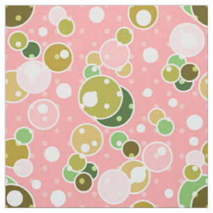 Pink polka dot, pink, multi-coloured fabric