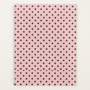 Pink, polka dot planner