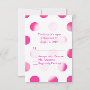 Pink Polka Dot RSVP Card