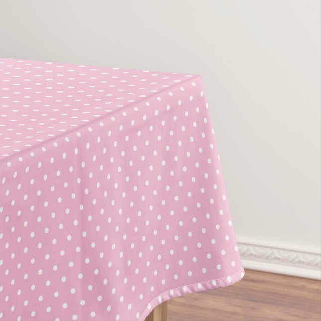 Pink Polka Dot Tablecloth (In Situ)