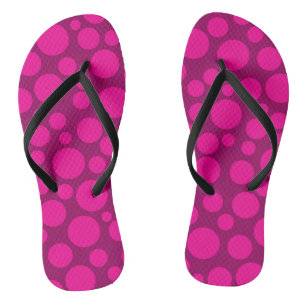 Pink polka dot thongs