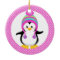Pink Polka Dot Winter Penguin Girl