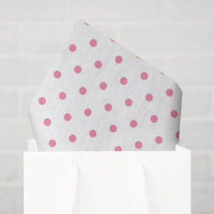 pink polka dots classic timeless multiuse fun tissue paper
