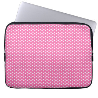 Pink Polka Dots Laptop Sleeve