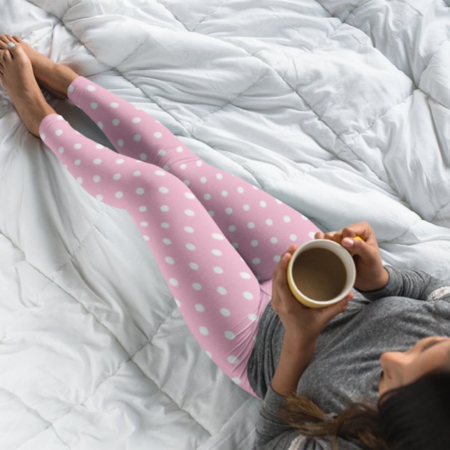 Pink Polka Dots Leggings (Creator Uploaded)