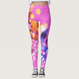 Pink polka dots leggings