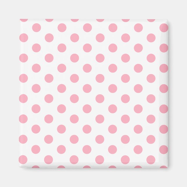 Pink Polka Dots Magnet (Front)