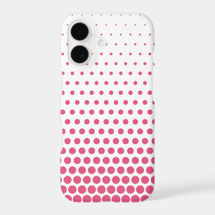 Pink Polka Dots Modern White