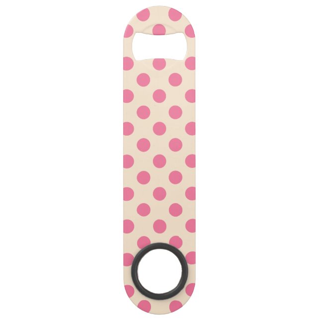 Pink polka dots on cream (Front)