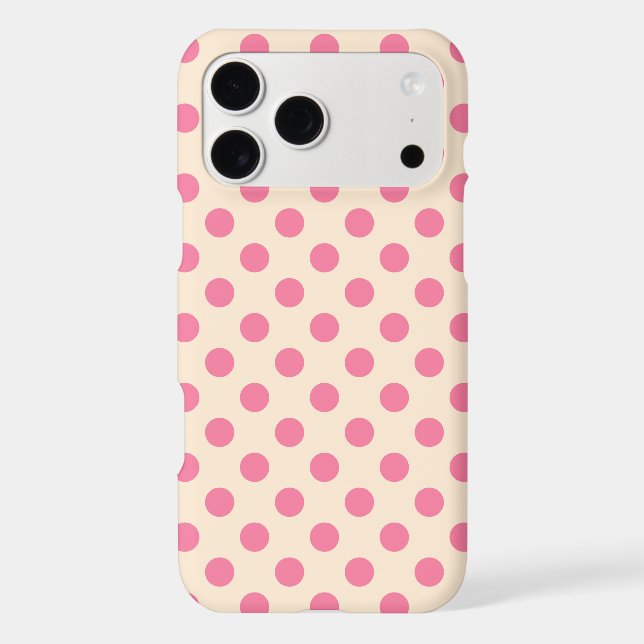 Pink polka dots on cream (Back)