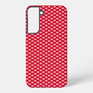 Pink Polka Dots on Red Samsung Galaxy Case