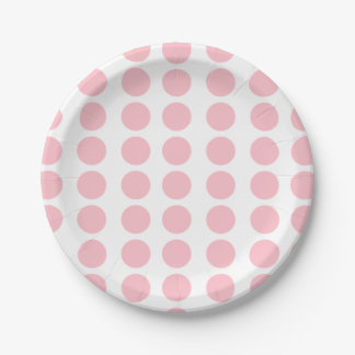 Pink Polka Dots Paper Plate