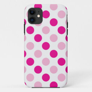 Pink polka dots pattern iPhone 11 case