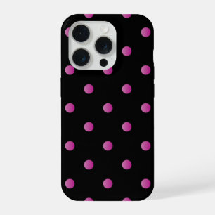 pink polka dots pattern iPhone 15 pro case