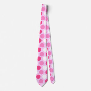 Pink polka dots pattern tie