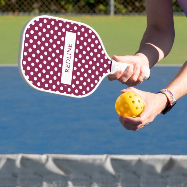 Pink Polka dots Pickleball Paddle (Insitu)