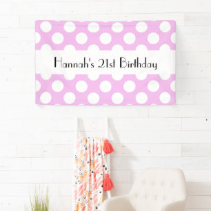 Pink Polka Dots, Polka Dot Pattern, Dots, Birthday Banner