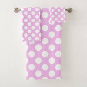 Pink Polka Dots, Polka Dot Pattern, Dots, Dotted Bath Towel Set