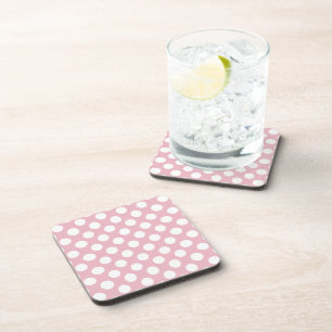 Pink Polka Dots, Polka Dot Pattern, Dots, Dotted Coaster