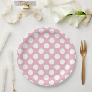 Pink Polka Dots, Polka Dot Pattern, Dots, Dotted Paper Plate