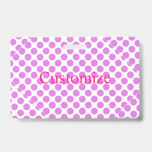 Pink polka dots Thunder_Cove ID Badge