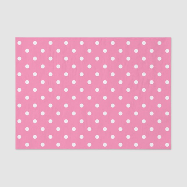 Pink Polka Dots Tissue Paper (Front)