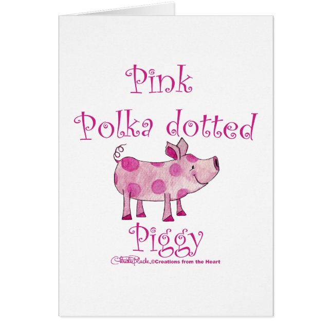 Pink Polka dotted Piggy (Front)