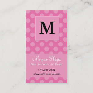 Pink Polka Mummy Card