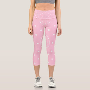 Pink Polka Parade Capri Leggings