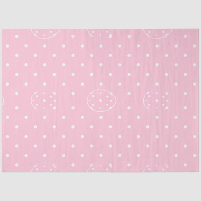 Pink Polka Parade Tissue Paper (Front)