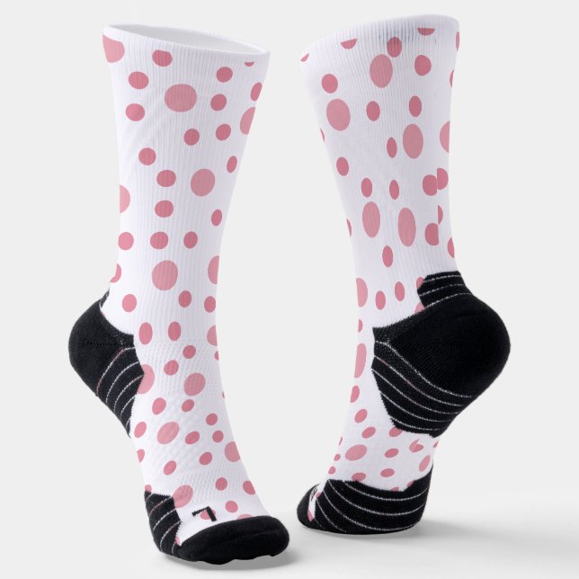 Pink Polka Socks (Angled)