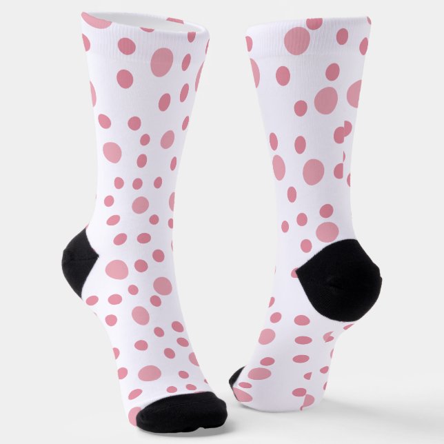 Pink Polka Socks (Angled)