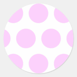 Pink Polka Spots Classic Round Sticker