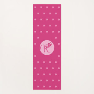 Pink Polkadots-Seashells- Yoga Mat