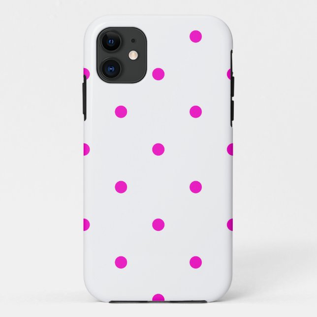 Pink Polkadots Small Case-Mate iPhone Case (Back)
