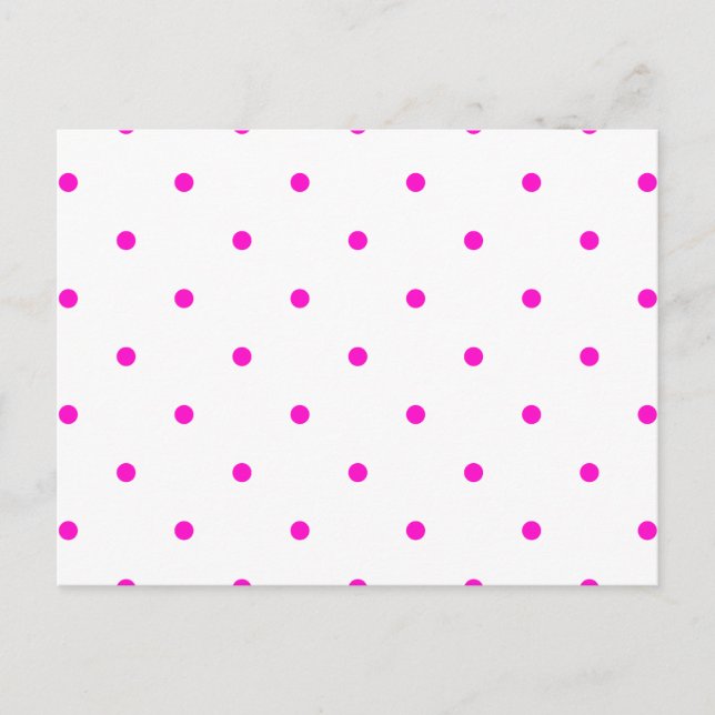 Pink Polkadots Small Postcard (Front)