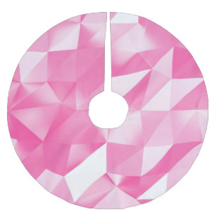 Pink polygon background: abstract 3D rendering Brushed Polyester Tree Skirt