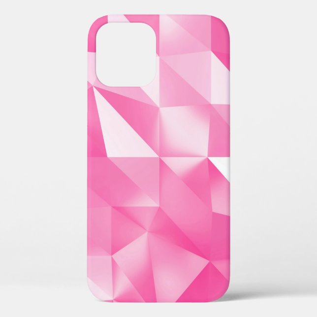 Pink polygon background: abstract 3D rendering Case-Mate iPhone Case (Back)