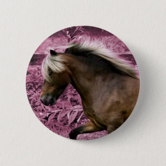 Pink Pony 6 Cm Round Badge