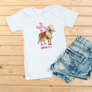 Pink pony birthday giddy up cowgirl party T-Shirt