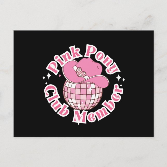 Pink pony club member  postcard (Front)