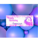 Pink Pony! Happy Birthday custom party banner<br><div class="desc">Make her feel special with this party banner</div>