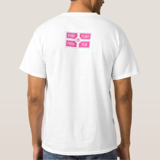 Pink Pony Pedal Pub Logo on Front T-Shirt
