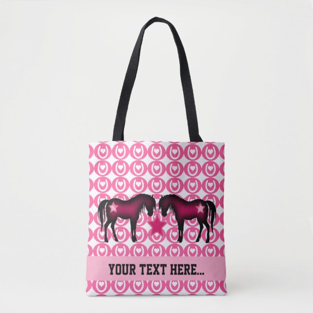 Pink Pony Personalised Tote Bag (Front)