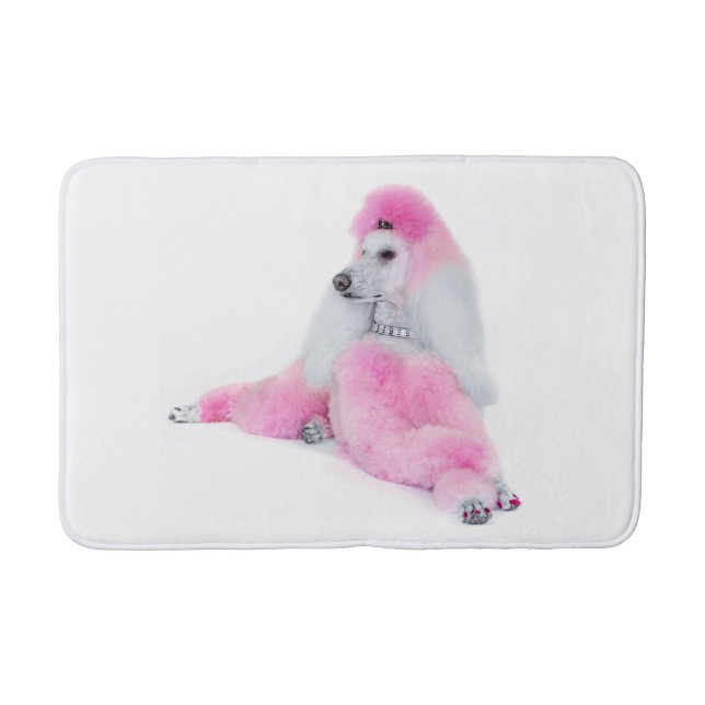 Pink Poodle Bath Mat (Front)