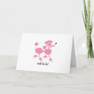 pink poodle card