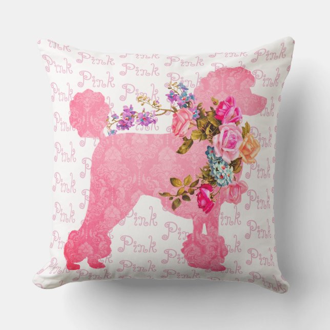 Pink Poodle  Cushion (Front)