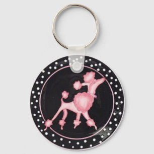 Pink Poodle Keychain